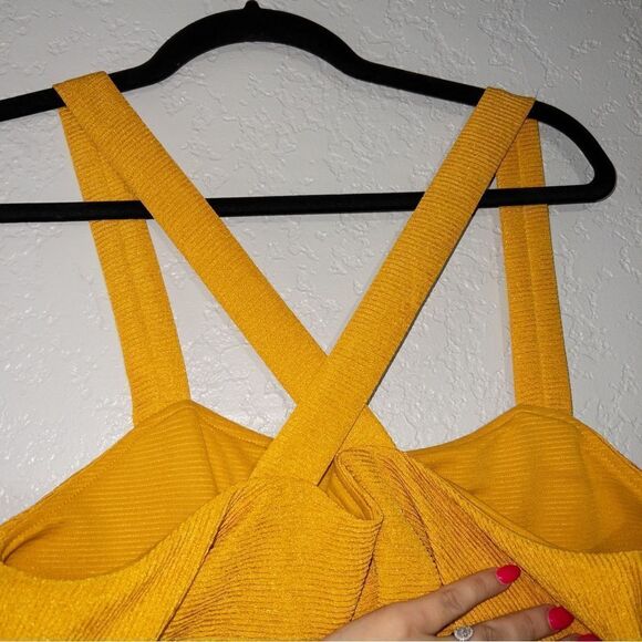 Madewell Yellow Texture &‎ Thread Tiered Tank Top Size Medium - Picture 8 of 8